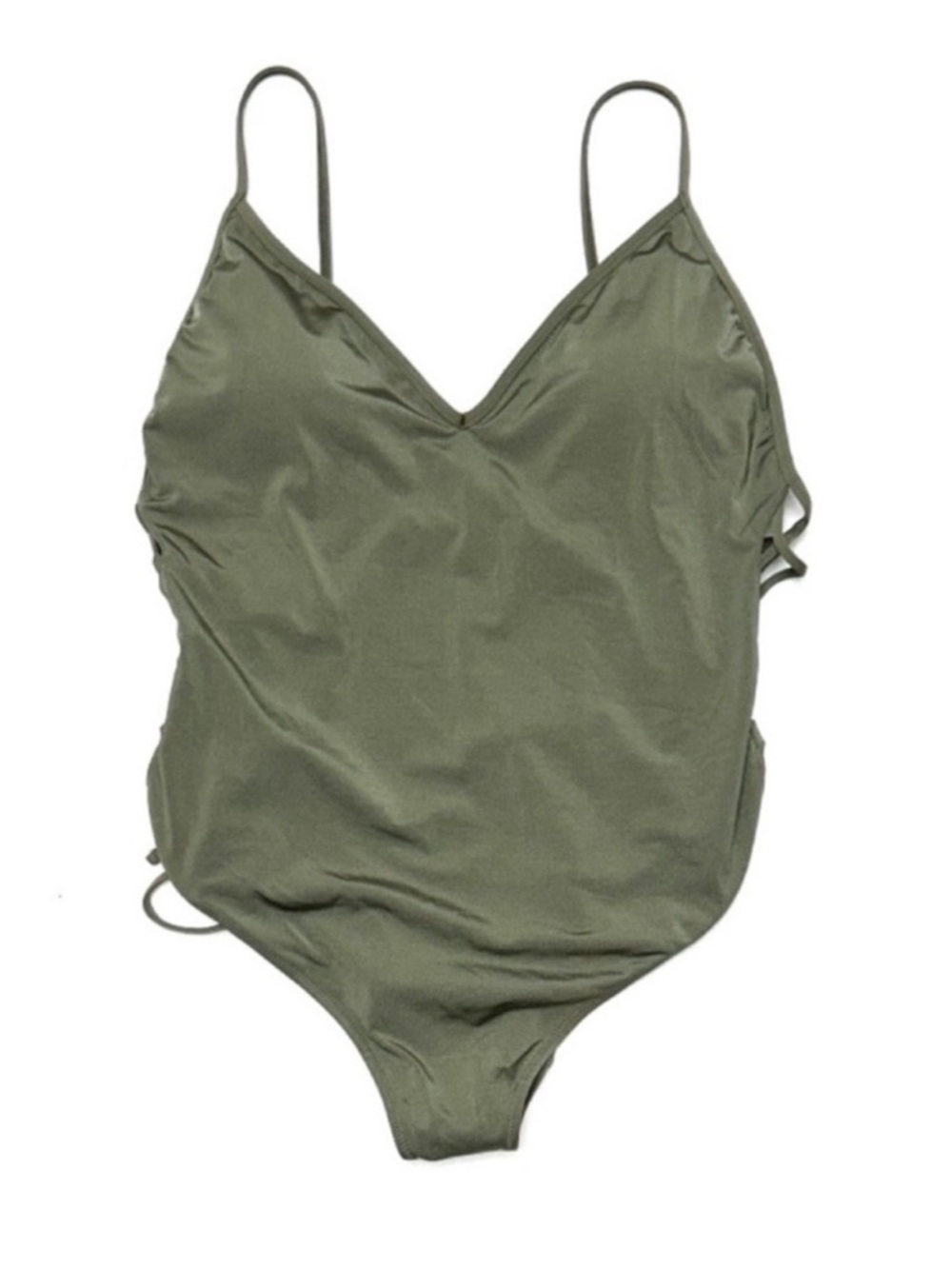 NWT Abercrombie One Piece Original Cheeky lace up tie sides swimsuit size XL NEW